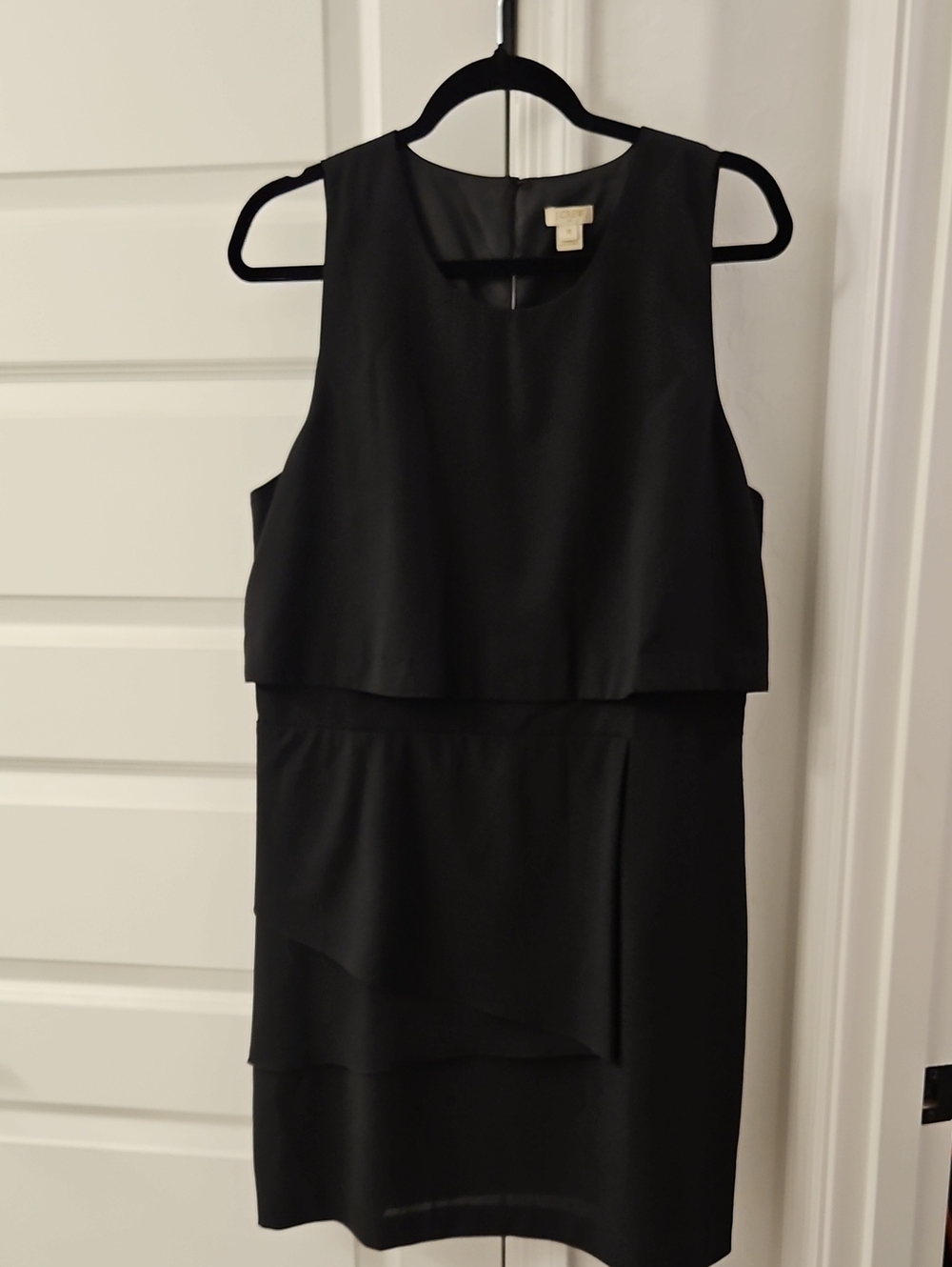 J. Crew Black Sleeveless Layered Mini Dress